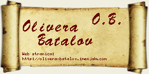 Olivera Batalov vizit kartica